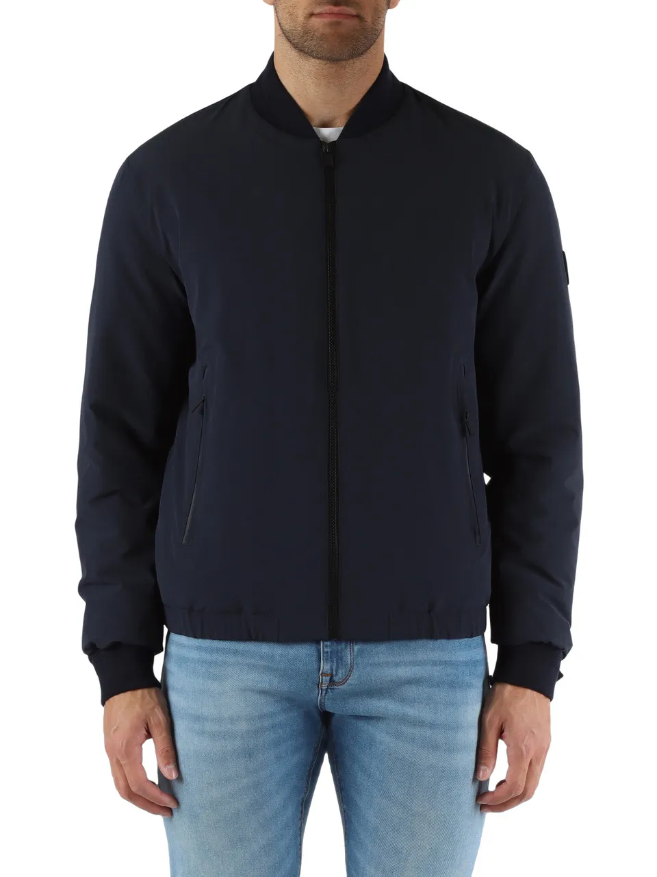 Bomber imbottito regular fit in tessuto bi-stretch