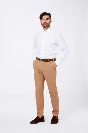 Camicia Bianca Cotone Twill Diagonale