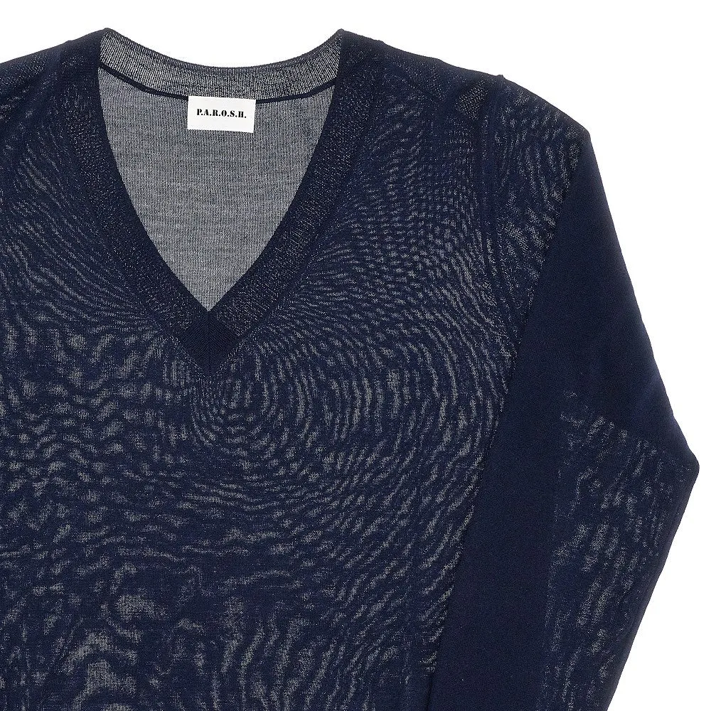 Pullover in lana e seta