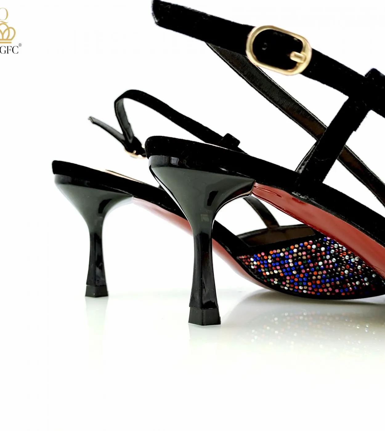 Qsgfc Design Italiano Da Donna Arcobaleno Nero Borsa Alla Moda Di Grande Capacità Borsa A Tracolla E Cinturino Tacchi Alti Scarp