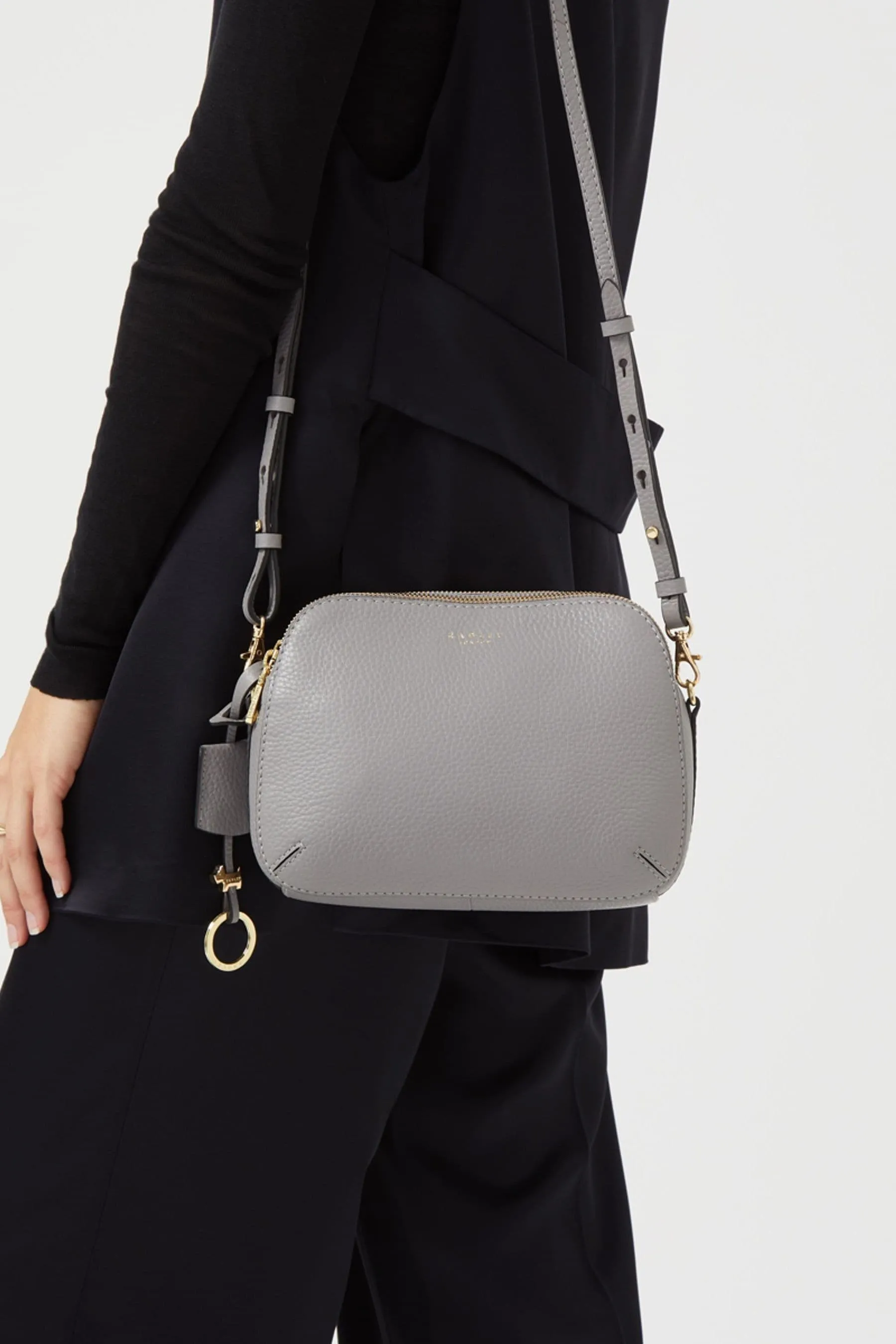 Radley London Grigio - Dukes Place - Borsa a tracolla media con zip in alto