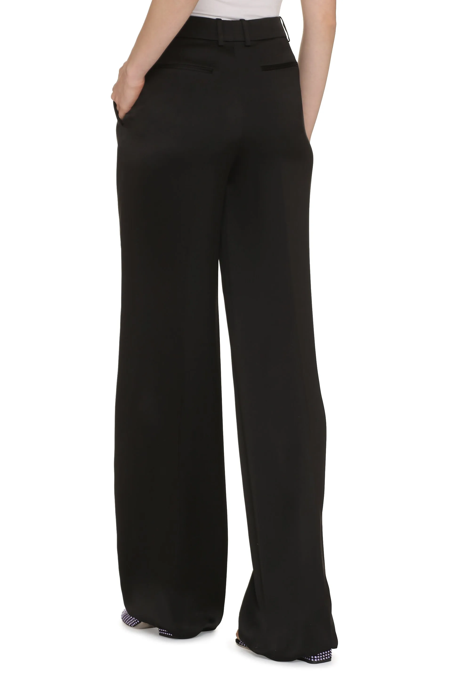 Saint Laurent Pantaloni in seta