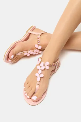 Sandali infradito gioiello con pietre grandi Monna Rosa