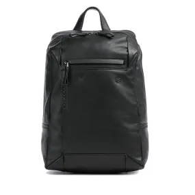 Zaino PIQUADRO in Pelle Nera con porta PC 15 e iPad Linea Pan - CA4260S94